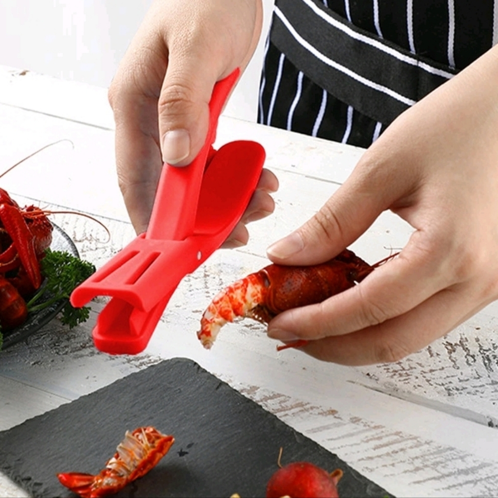 Red Crayfish Sheller Shrimp Peeler Tool Seafood Boil Kitchen Gadget Prawn Opener
